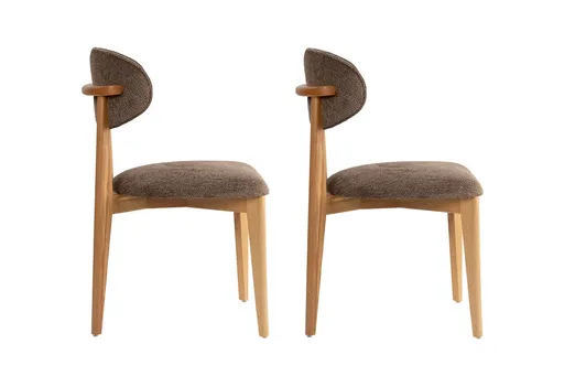 Súprava jedálenských stoličiek Lionte Brown and Light Oak, 2 ks