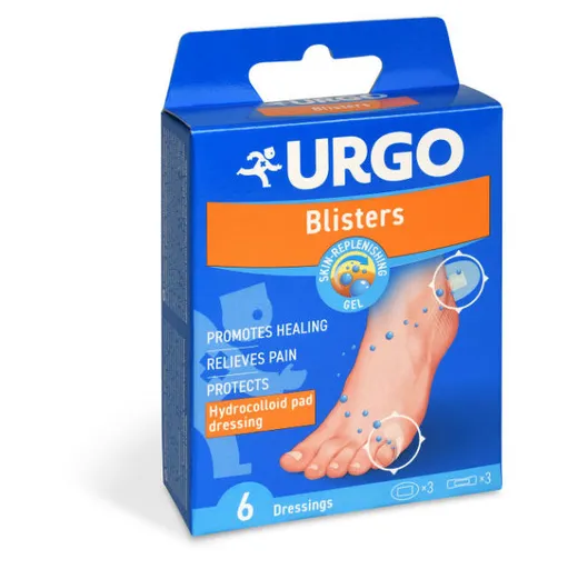 URGO Blisters hydrokoloidná náplasť na pľuzgiere 6 kusov