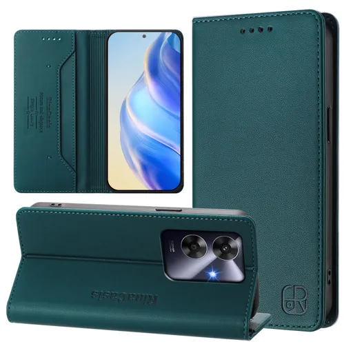 RINA Zaklápacie puzdro pre Realme Note 60 tmavozelené