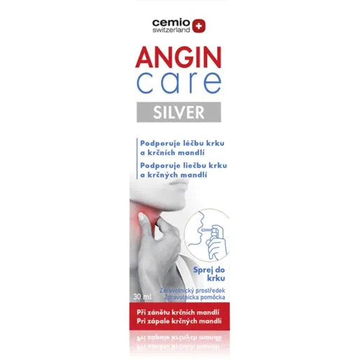 Cemio Angin Care Silver ústny sprej pri bolestiach v krku 30 ml