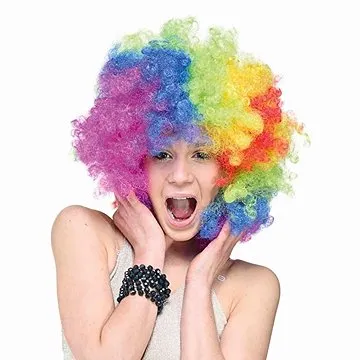 Paruka Afro – Klaun – Farebná (5901238679684)