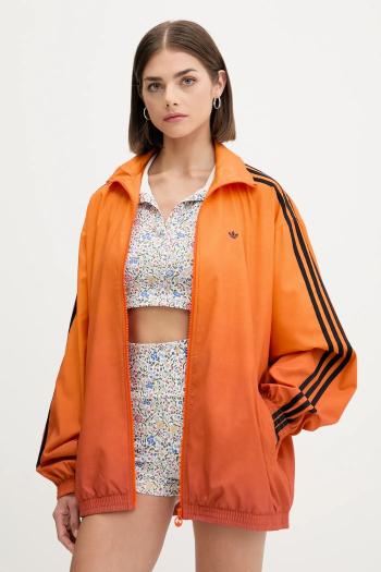 Mikina adidas Originals oranžová farba, s nášivkou, JW7259