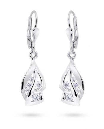 Cutie Jewellery Luxusné náušnice z bieleho zlata s trblietavými zirkónmi Z8045-55-10-X-2