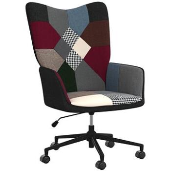 Relaxačné kreslo patchwork textil, 328206