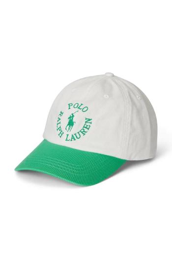 Detská bavlnená šiltovka Polo Ralph Lauren biela farba, s nášivkou, 323963967002