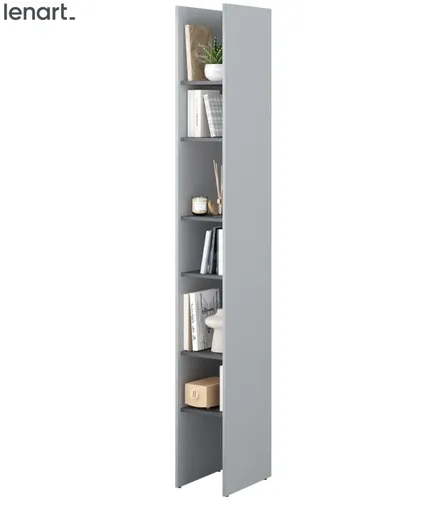 Dig-net nábytok Regál Lenart BED CONCEPT BC-24 | sivá / grafit