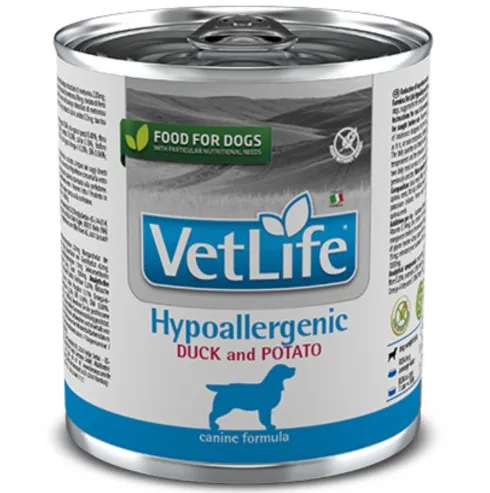 Farmina Vet Life dog hypoallergenic duck & potato konzerva pre psy 300 g
