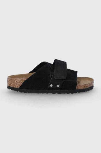 Semišové šľapky Birkenstock Kyoto dámske, čierna farba, 1022566