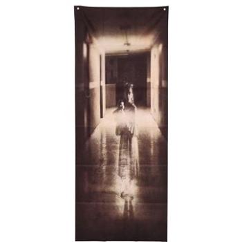 Záves na dvere - dievča - horor, kruh - halloween - 80 x 200 cm (8434077267493)
