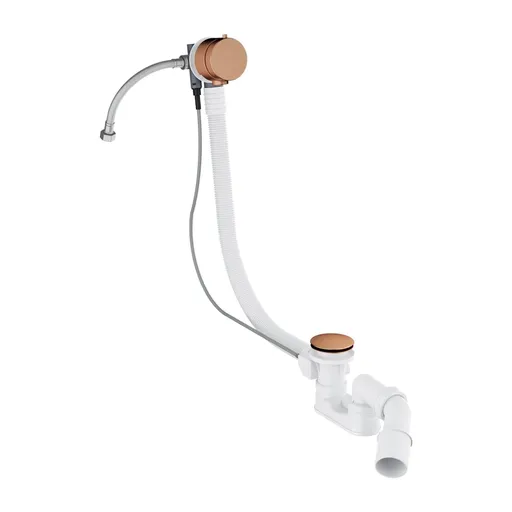 OMNIRES - CGS sifón vaňový prepadovo-odtokovo-napúšťanie, brúsená meď TK132-PLUS-3.77+64-SCPB