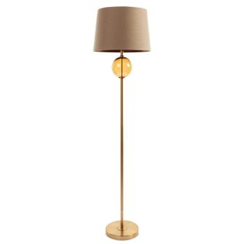 ArtFir Stojaca lampa LEONA 08 | tmavohnedá/zlatá 36 x 44 x 165 cm