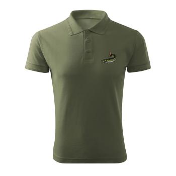 Bontis Polokošeľa s výšivkou Šťuka - Khaki | L