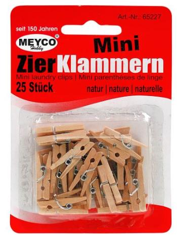 MEYCO - MINI Ozdobné štipce 25 ks