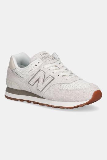 Semišové tenisky New Balance 574 dámske, béžová farba, WL574BEM