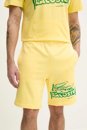 Šortky Lacoste pánske, žltá farba, GH0286