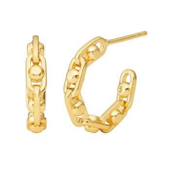 Michael Kors Fashion pozlátené náušnice kruhy Astor Link MKC171100710