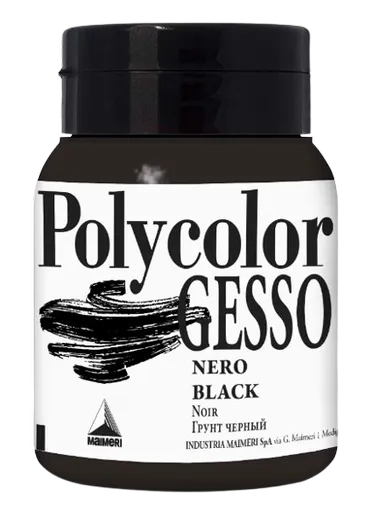 MAIMERI POLYCOLOR GESSO - Akrylový šeps čierna, 0,5 L