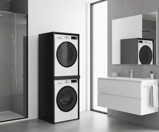 Elvisia Skrinka  na práčku a sušičku | čierna