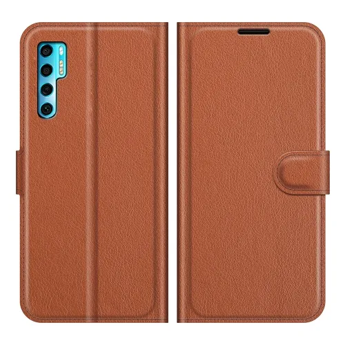 LITCHI Ochranný kryt TCL 20 Pro 5G hnedý