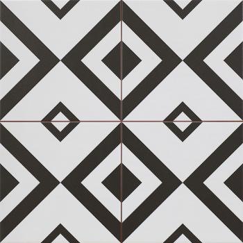 Dlažba Peronda FS Patchworks Brixton čiernobiela 45x45 cm mat BRIXTON