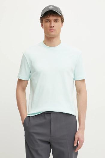 Bavlnené tričko Calvin Klein pánske, tyrkysová farba, jednofarebné, K10K109894