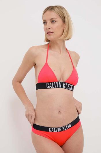 Plavková podprsenka Calvin Klein ružová farba, mäkké košíky, KW0KW02666