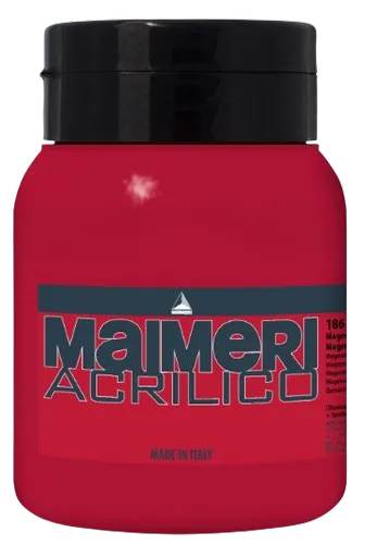 MAIMERI ACRILICO - Akrylové farby 186 - quinacridone magenta, 0,5 L