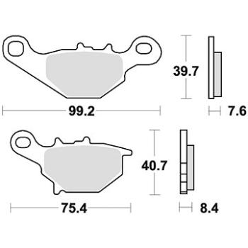 Braking brzdové doštičky (semi-metalická zmes SM1) (2 ks) M501 – 150 (M501-150)