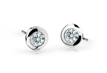 Cutie Jewellery Detské náušnice z bieleho zlata C1537-30-X-2 biela
