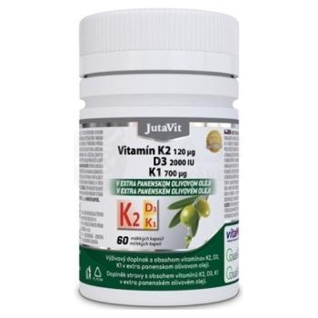 JUTAVIT Vitamín K2 120 µg + D3 2000 IU + K1 700 µg 60 kapsúl