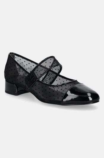 Lodičky Tory Burch Cap-Toe Mary Jane Heel Ballet čierna farba, na podpätku, 162496-001