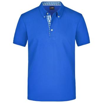 James & Nicholson Elegantná pánska polokošeľa JN964 - Kráľovská modrá / kráľovská modro-biela | XL