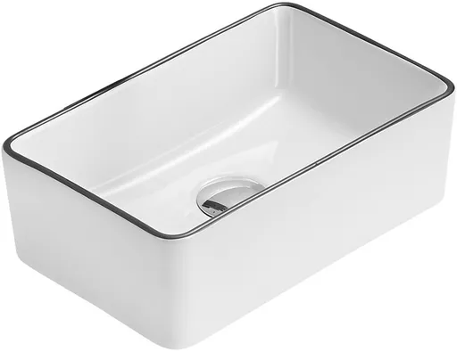 MEXEN - Nadiaumývadlo na dosku 36 x 23, bélá/čierna hrana 21613607