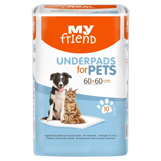 MY FRIEND Hygienické podložky pre domáce zvieratá 60x60 cm 10 ks