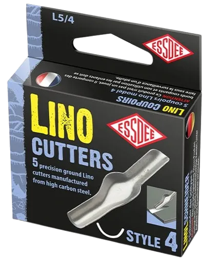 ESSDEE - Oceľové rydlá na lino 5 ks, veľkosť 4