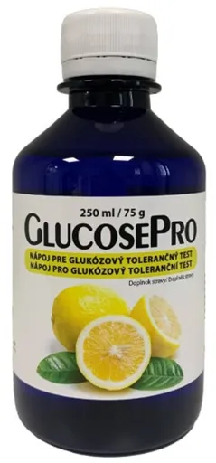 GlucosePro 75 g- FH nápoj pre glukózový tolerančný test citrón 250ml