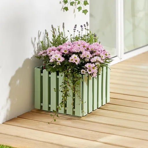 Die moderne Hausfrau Květináč Venkovský plůtek, zelený, čtvercový