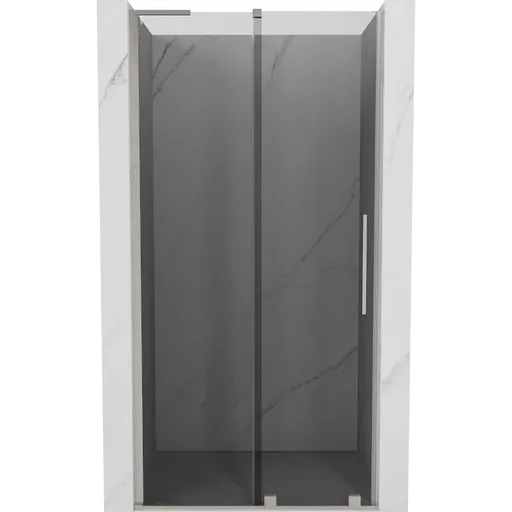 MEXEN/S - Velar L posuvné sprchové dvere 100, grafit, nikel kartáčovaný 871-100-003-41-97