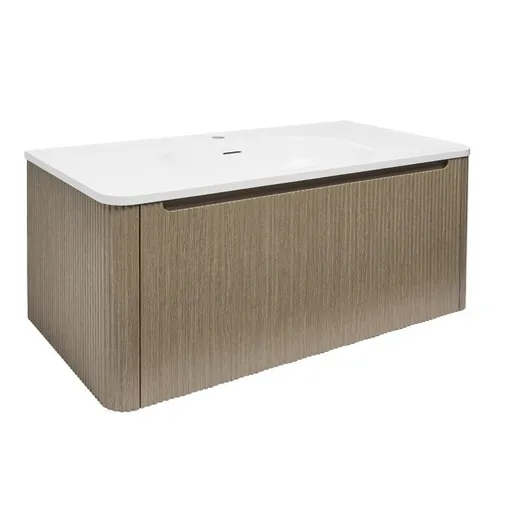 Kúpeľňová skrinka s umývadlom Naturel Austen 119x47,5x45 cm clear brown mat AUSTEN120CB