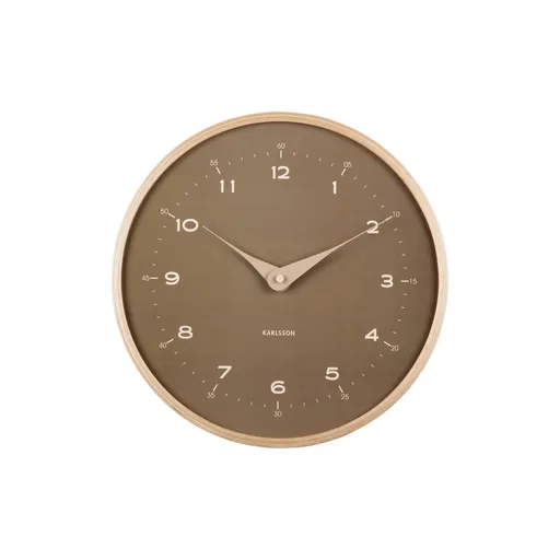 Karlsson 5995MG dizajnové nástenné hodiny hnedá, pr. 30 cm