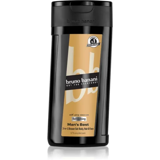 Bruno Banani Man's Best osviežujúci sprchový gél 3v1 pre mužov 250 ml