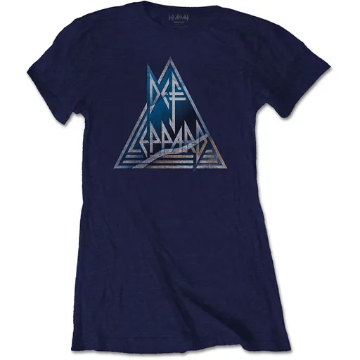 Def Leppard tričko Triangle Logo Modrá XL