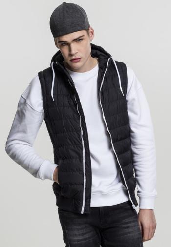 Urban Classics Small Bubble Hooded Vest blk/wht - XXL