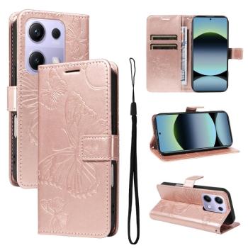 ART BUTTERFLY Peňaženkový obal pre Xiaomi Redmi Note 14S ružový
