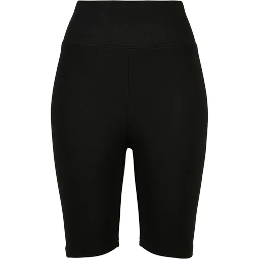 Build Your Brand Dámske cyklistické šortky s vysokým pásom - Čierna | S
