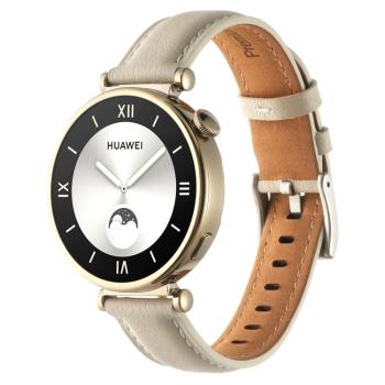 LEATHER Kožený remienok pre Huawei Watch GT 4 41mm béžový