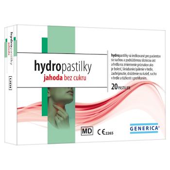 GENERICA Hydropastilky jahoda bez cukru 20 kusov