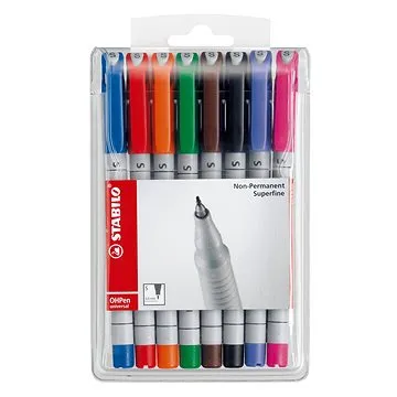 STABILO OHPen universal vodou rozpustný S, 8 ks puzdro (4006381115209)