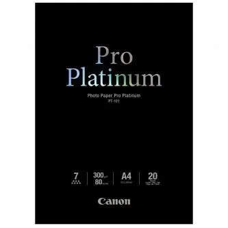 Canon Photo Paper Pro Platinum PT-101 2768B016, 300 g/m2, A4, 20ks, lesklý, atramentový, biely, foto papier