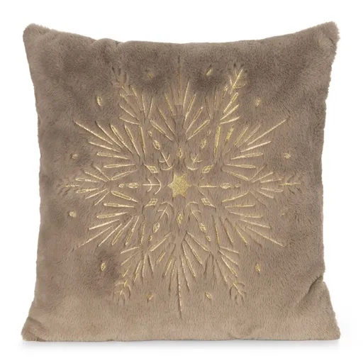 ArtFir Vianočná obliečka na vankúš 119 A | svetlohnedá 45 x 45 cm